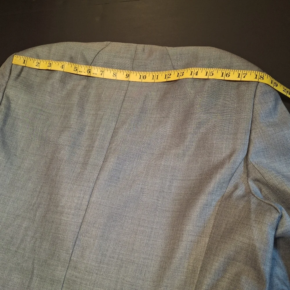 RAEY Blazer Open-Front Grey Long Sleeve Virgin Wool Silk   Women Size UK12 / US8 - Picture 14 of 16